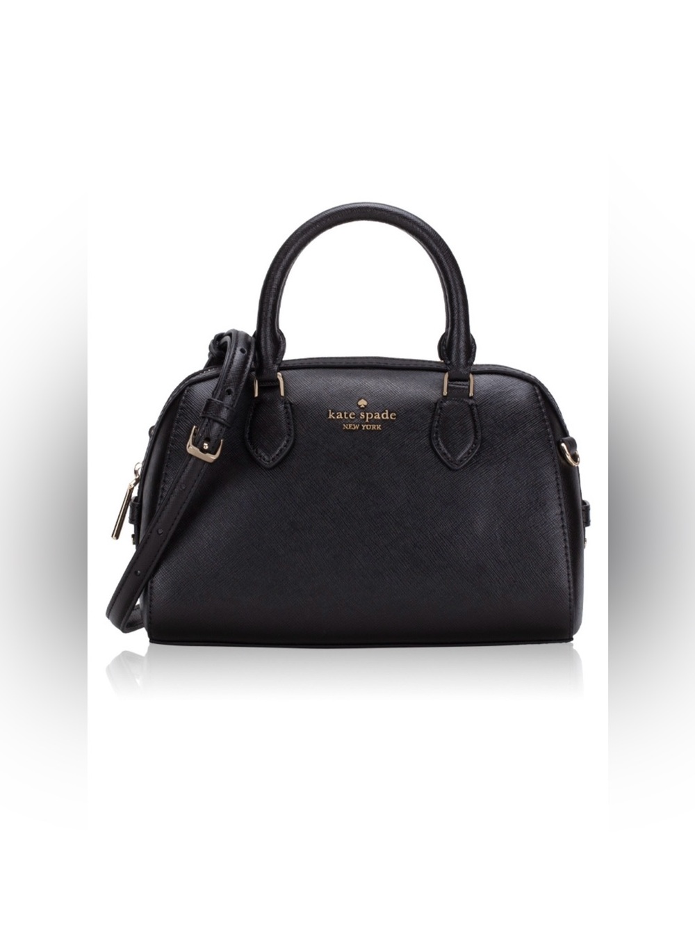 kate spade Black Satchel with Gold Hardware